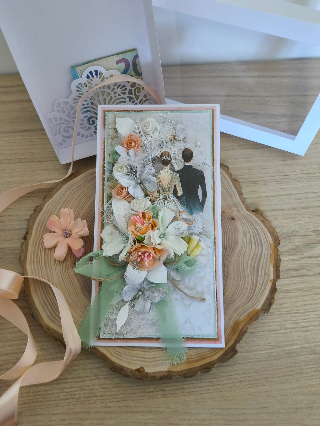 Coffret carte mariage romantique