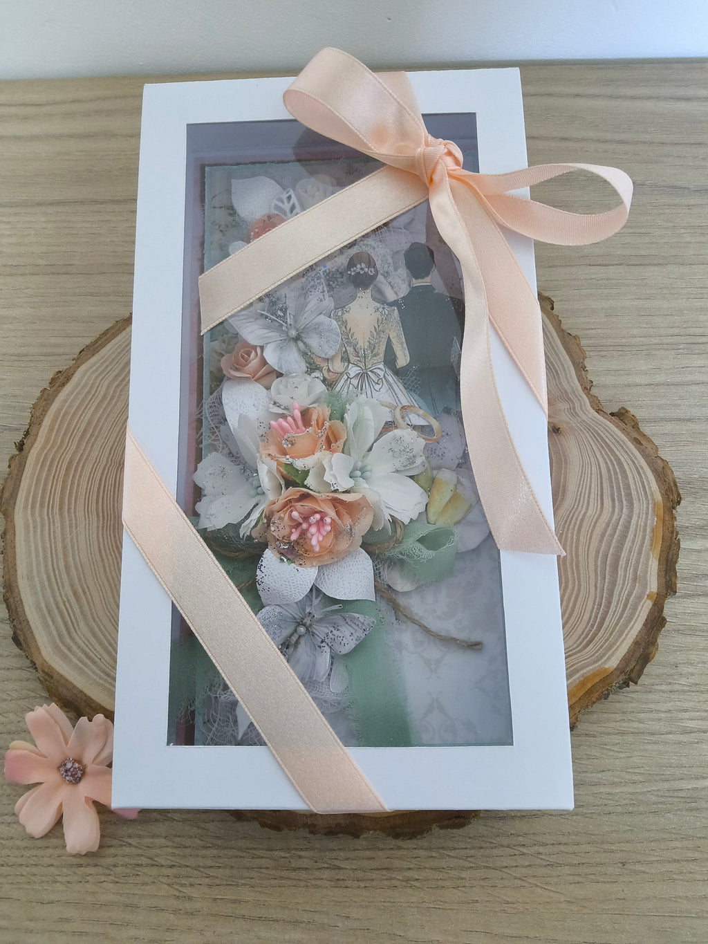 Coffret carte mariage romantique
