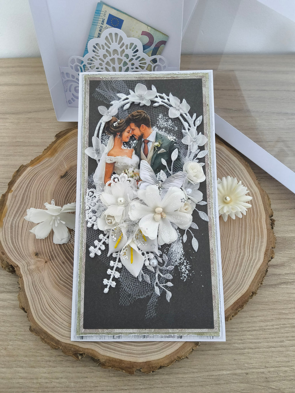 Coffret carte mariage noir et blanc