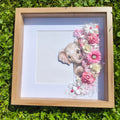 Cadre Naissance Éléphant Rose – Cadeau Bébé Personnalisable