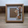 Cadre naissance Ourson Fleuri — Tons Caramel & Blanc