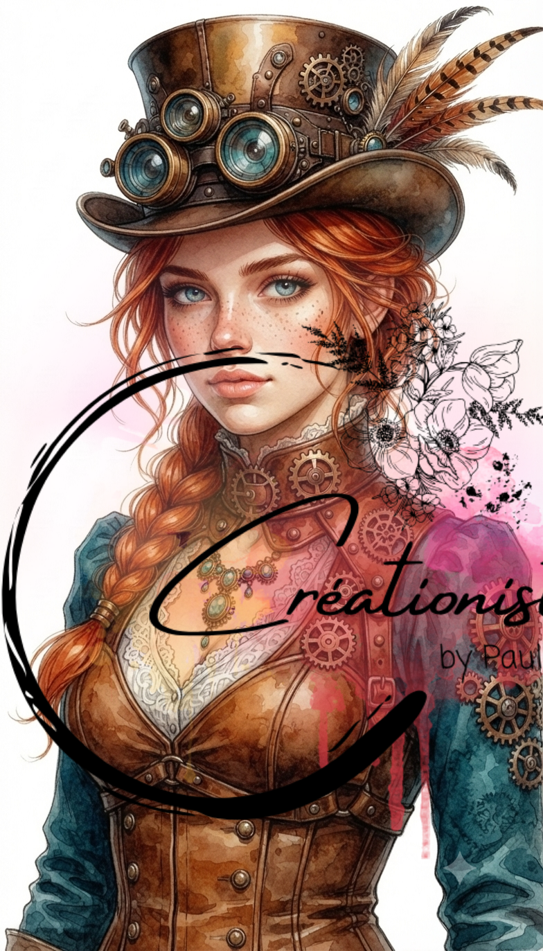 Pack de 25 Images Steampunk Numériques pour Art Journal