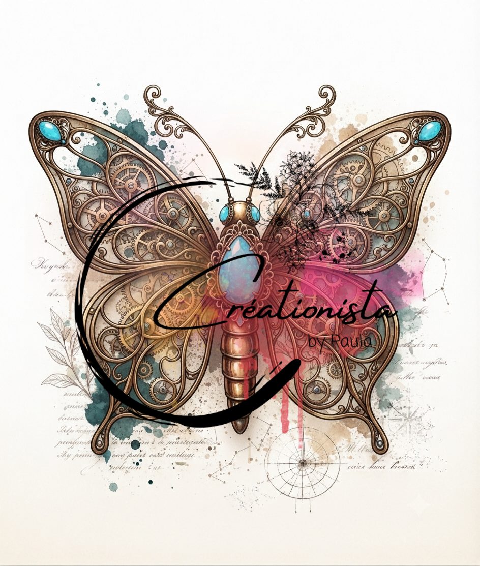 Pack de 25 Images Steampunk Numériques pour Art Journal