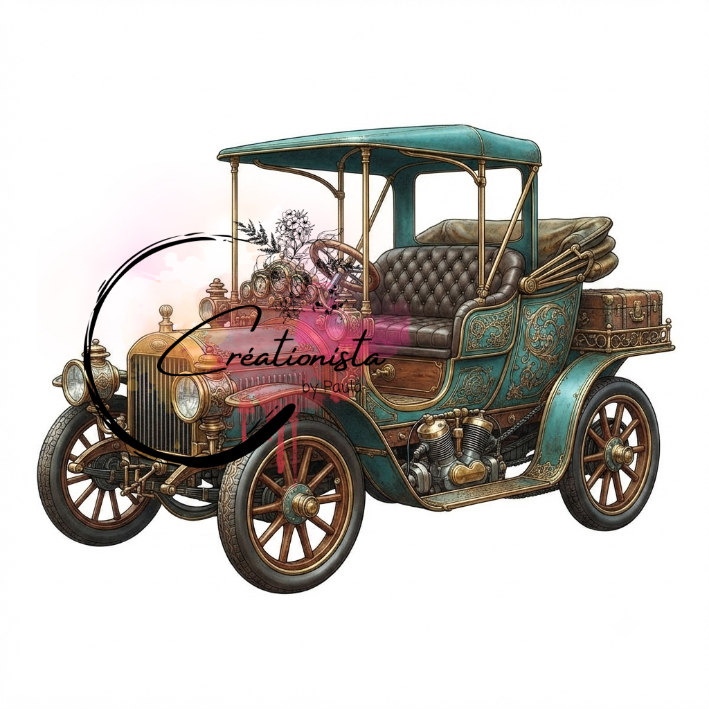 Pack de 25 Images Steampunk Numériques pour Art Journal