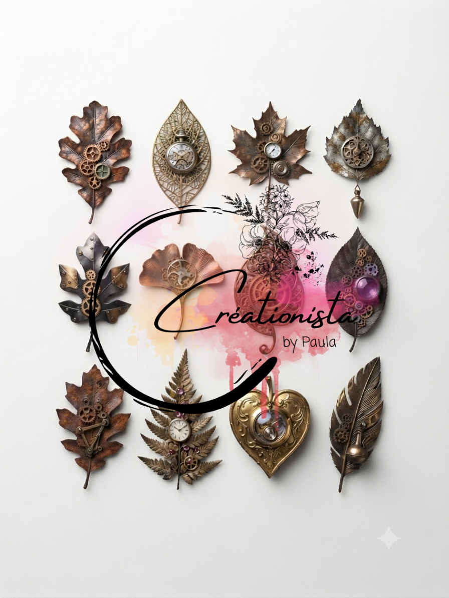 Pack de 25 Images Steampunk Numériques pour Art Journal