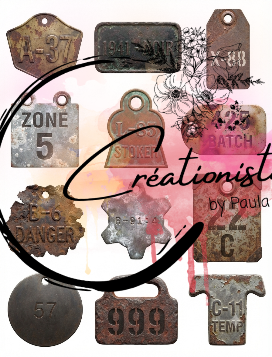 Pack de 25 Images Steampunk Numériques pour Art Journal