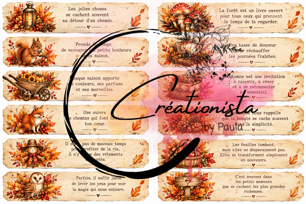 Lot de 22 images numériques Automne