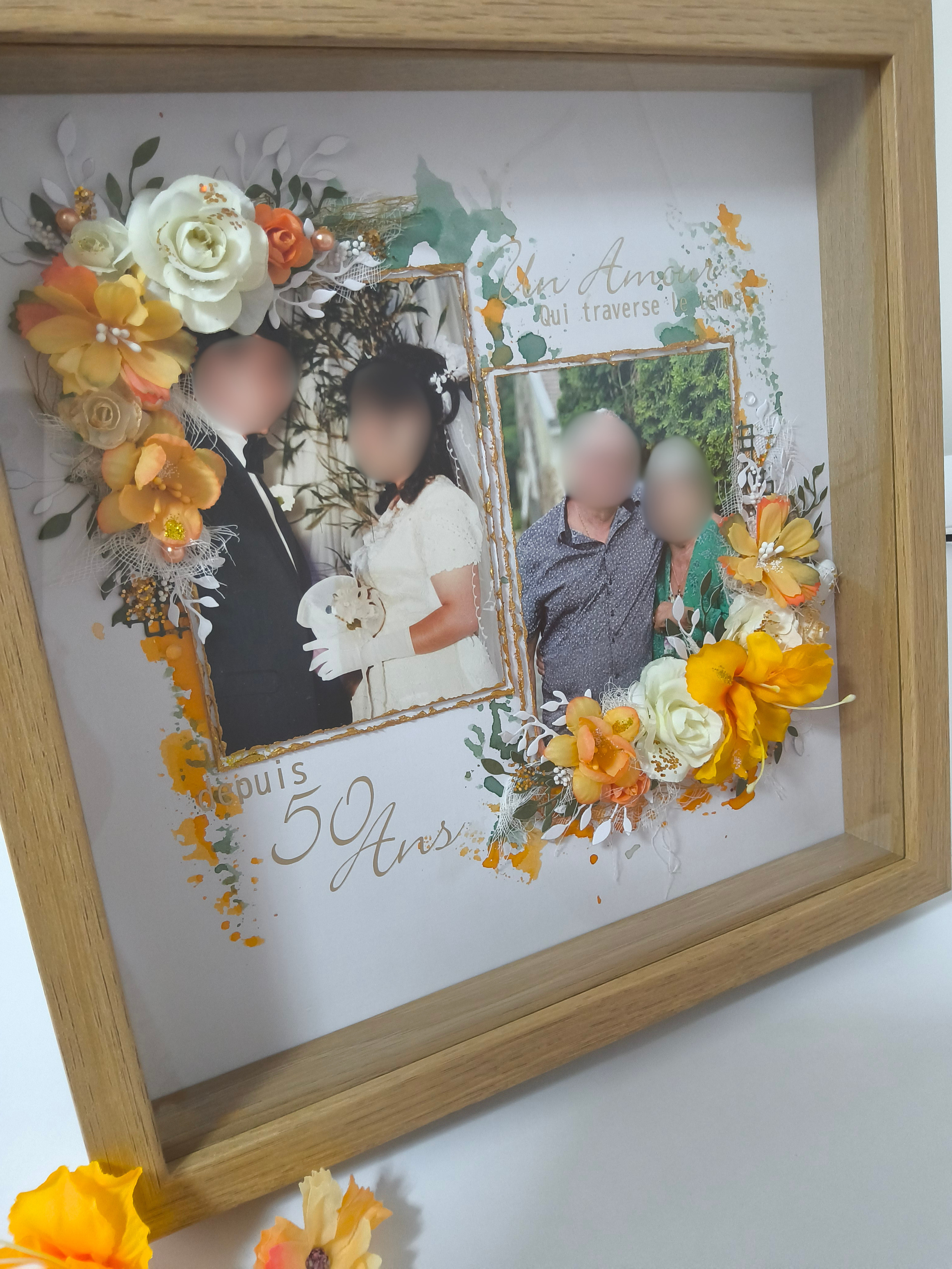 Cadre Noces d'Or — 50 Ans de Mariage Personnalisé