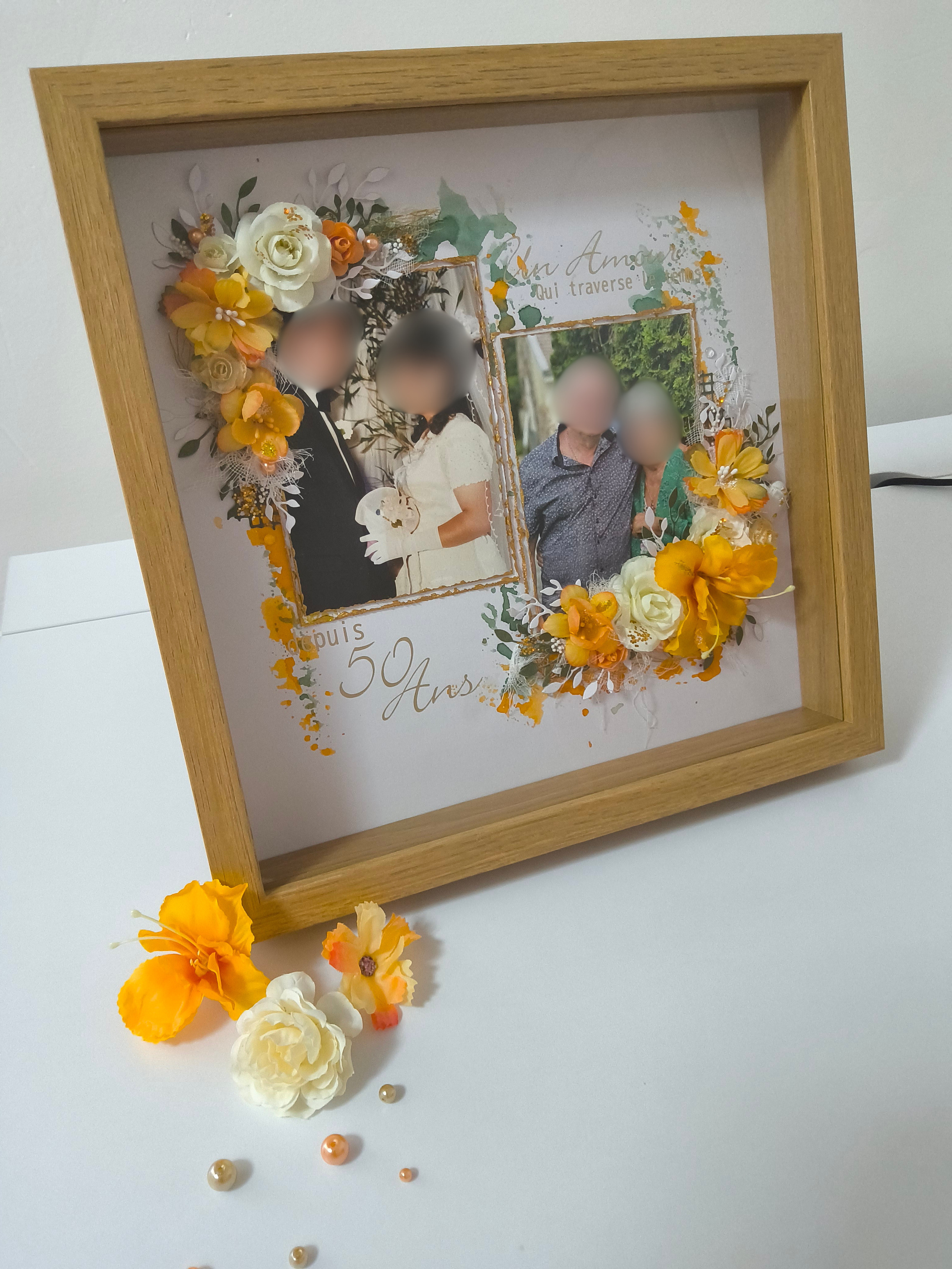 Cadre Noces d'Or — 50 Ans de Mariage Personnalisé