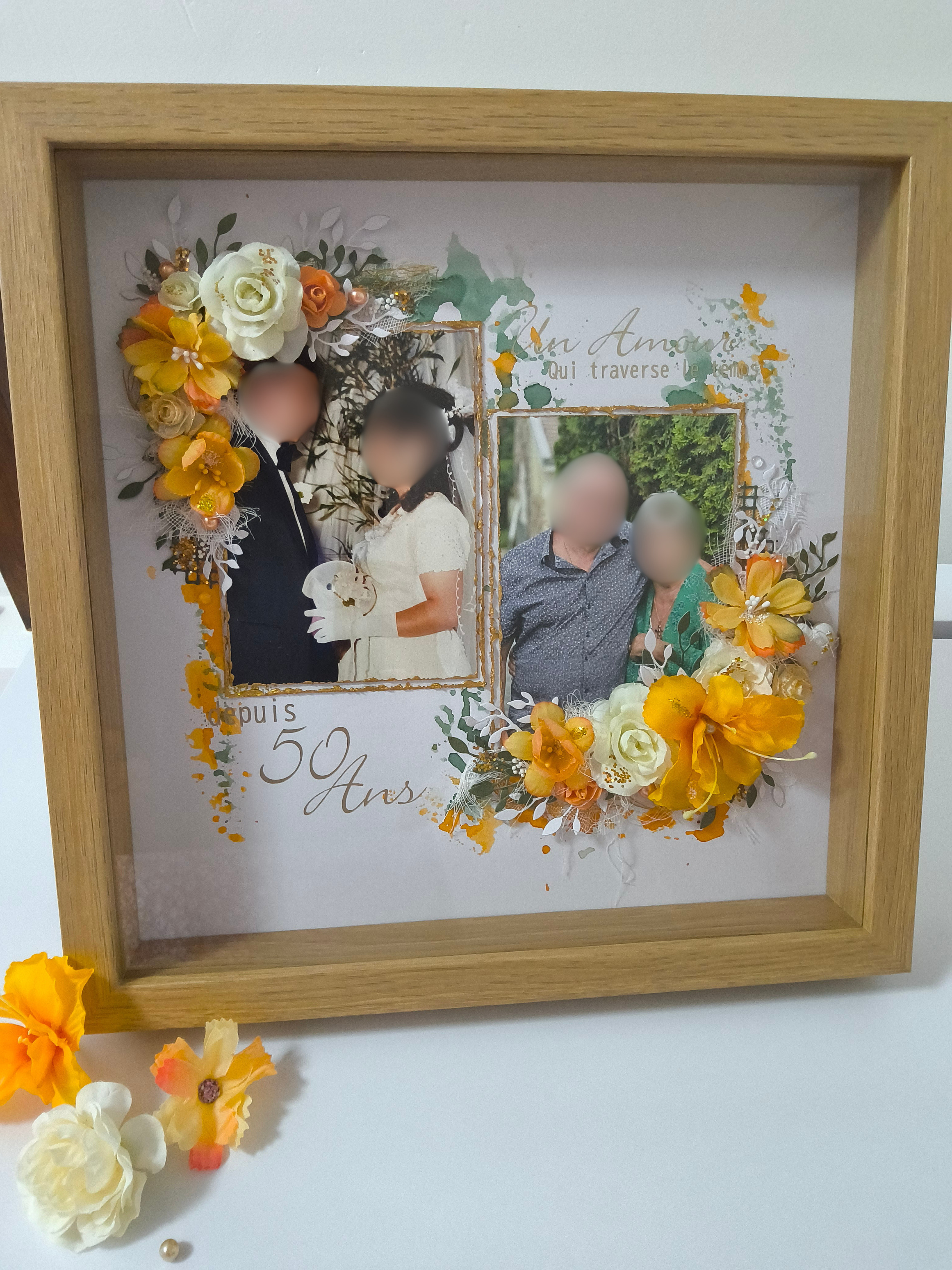 Cadre Noces d'Or — 50 Ans de Mariage Personnalisé