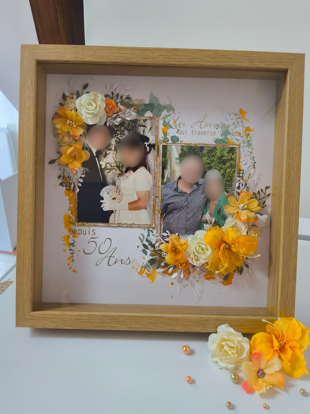 Cadre Noces d'Or — 50 Ans de Mariage Personnalisé